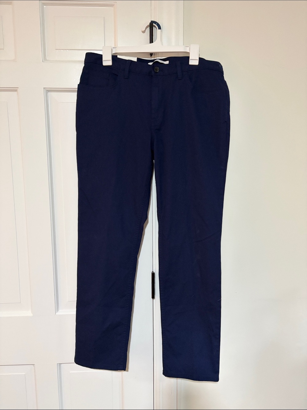 Calvin Klein Navy Straight Leg Chinos
